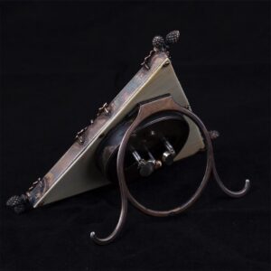 K.Faberge rare silver guilloche enamel desk clock — image 4