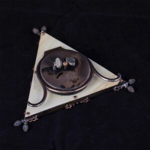 K.Faberge rare silver guilloche enamel desk clock — image 5