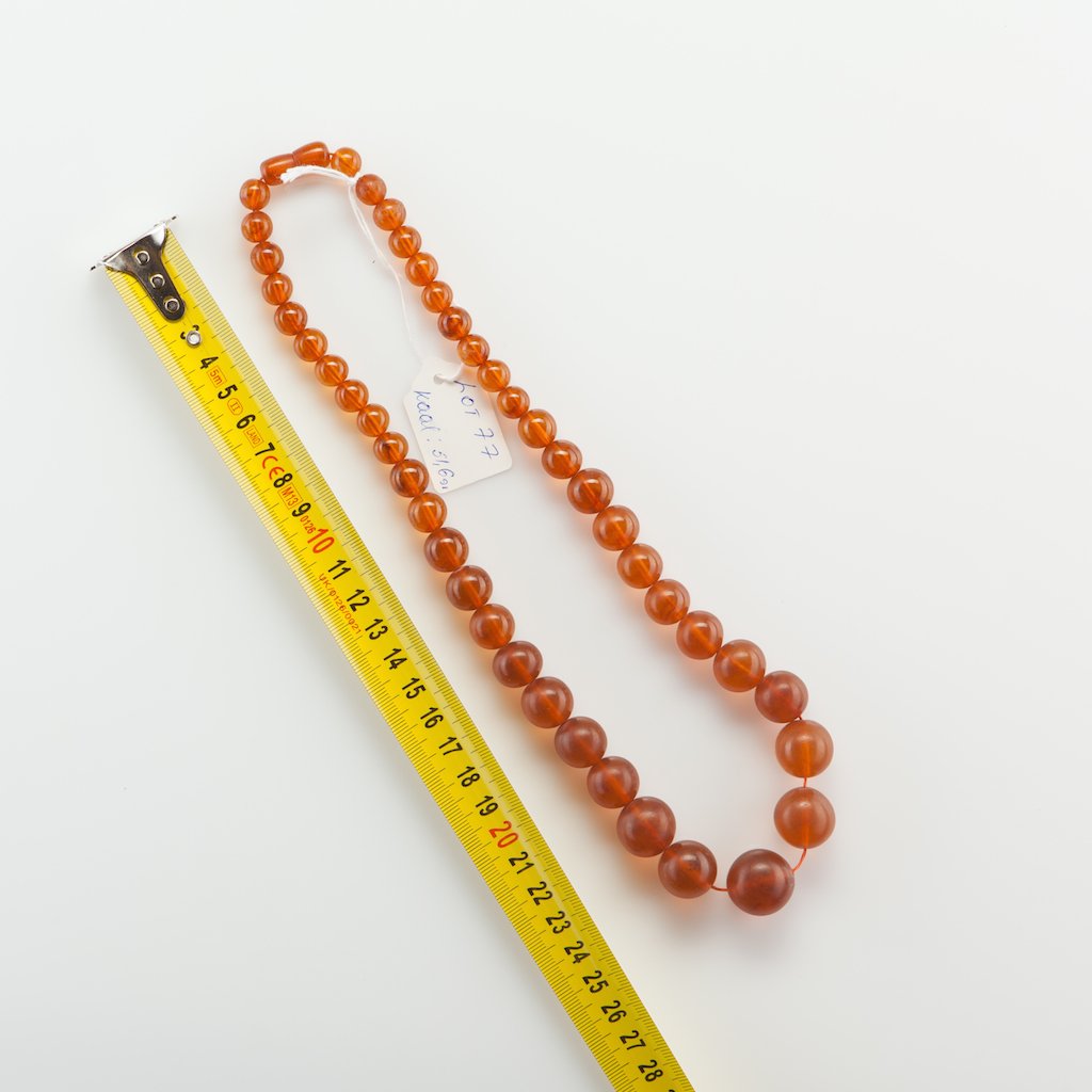 Natural Baltic Amber Dark Honey necklace. — image 1