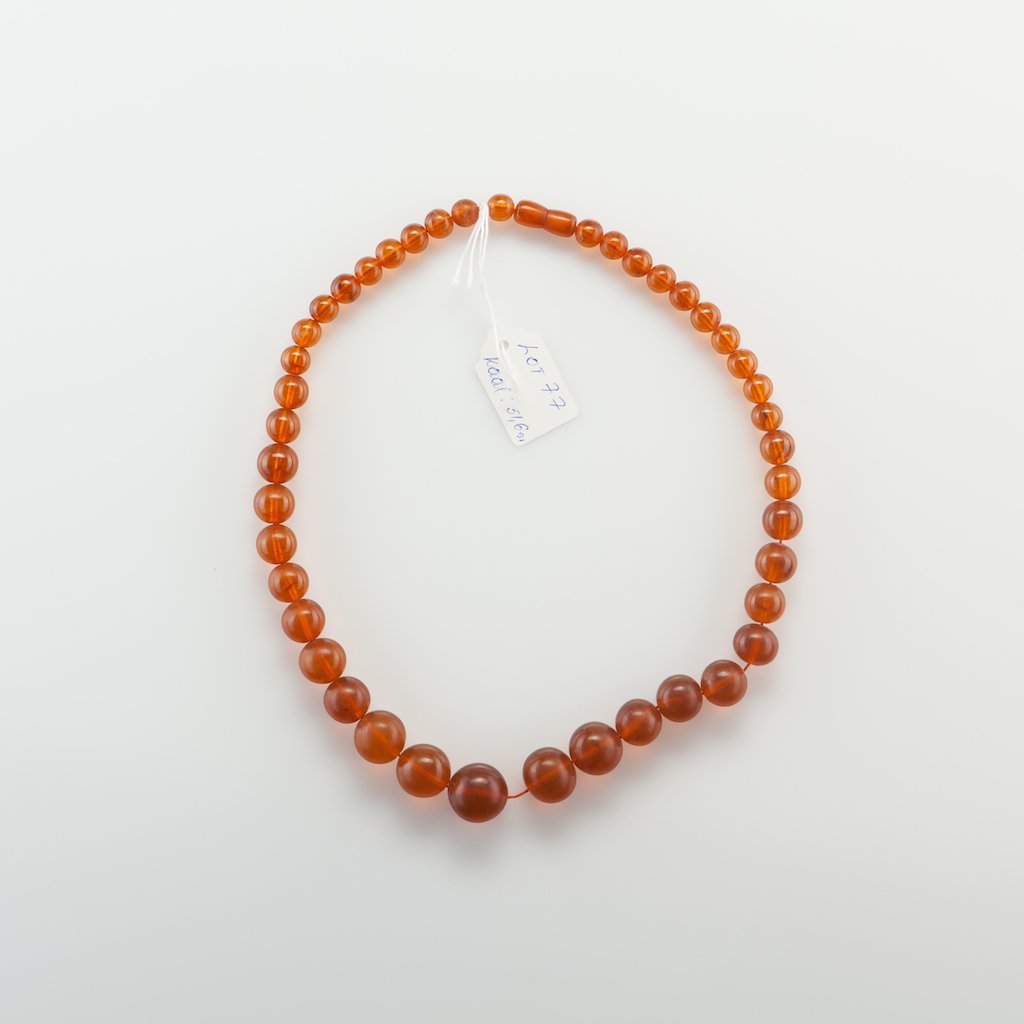 Natural Baltic Amber Dark Honey necklace. — image 3