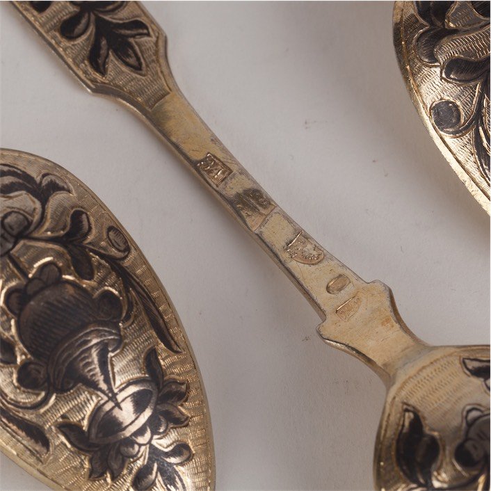 Set of 6 spoons. 1838 yr. Moscow. — image 2