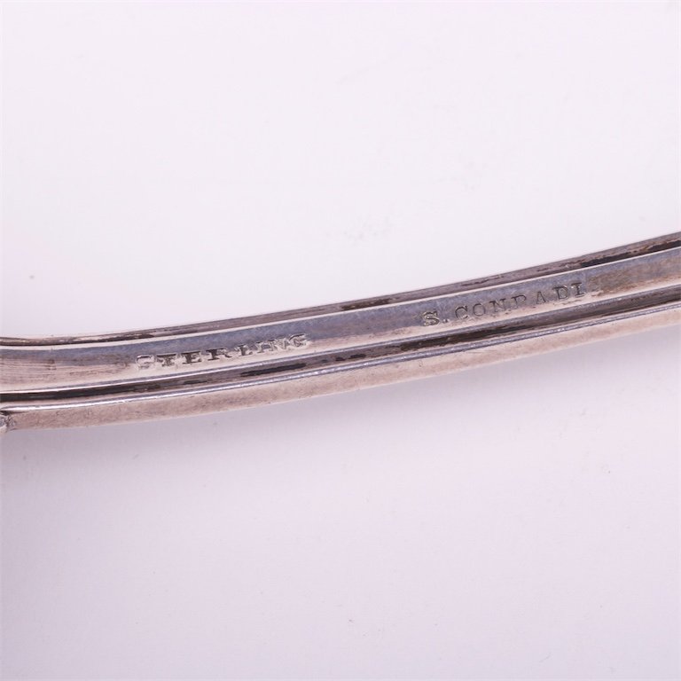 Silver serving spoon for fish. — image 5