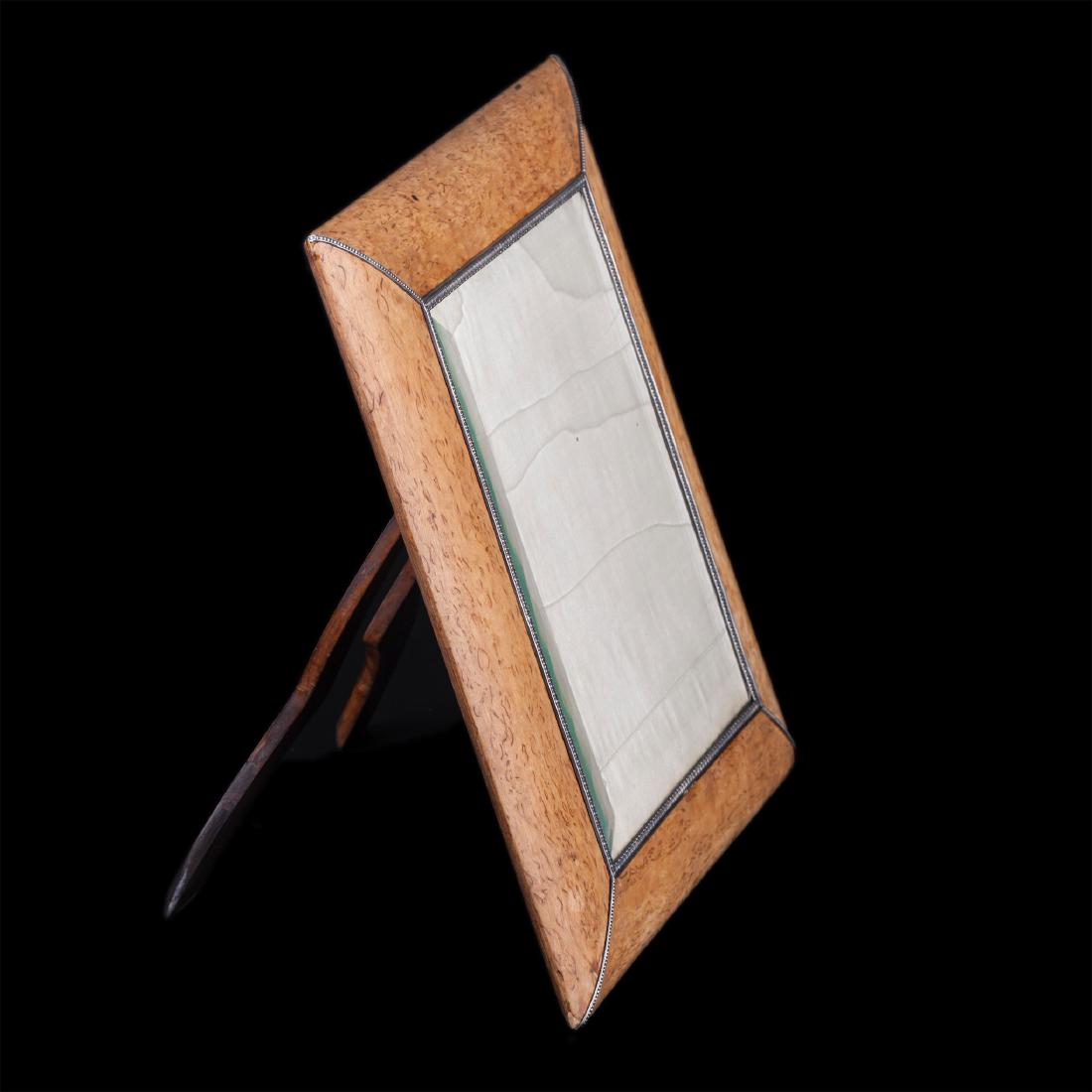 Grand Faberge silver and wood photo frame — image 3