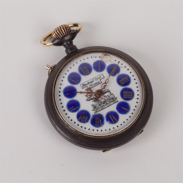 Pocket watch Roskopf Syst. Prima with enamel dial. — image 1
