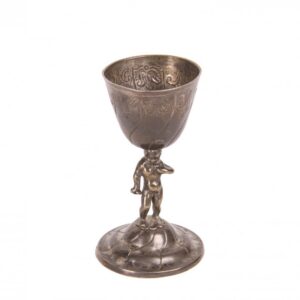 Rare 18th century Estonian engraved silver goblet — image 1