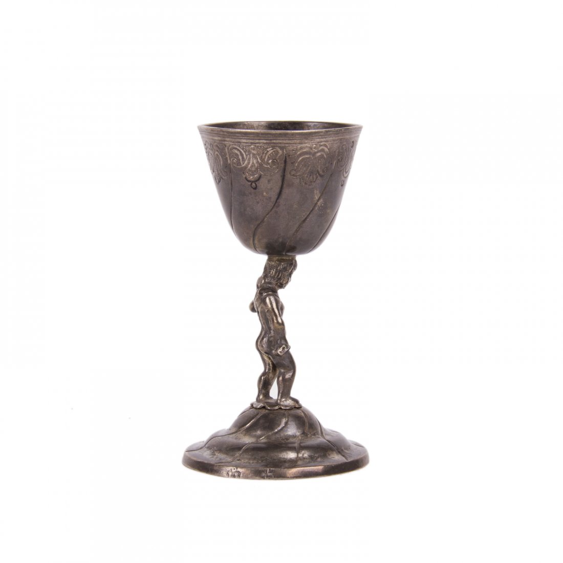 Rare 18th century Estonian engraved silver goblet — image 2