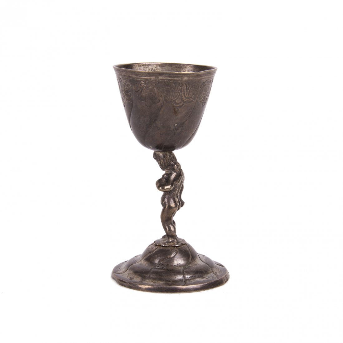 Rare 18th century Estonian engraved silver goblet — image 3