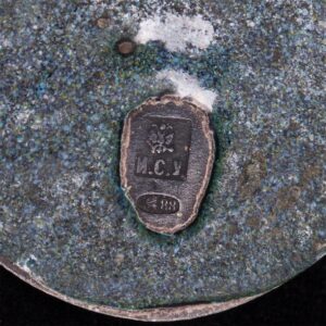 Russian enamel silver plaque. Stroganov School — image 4