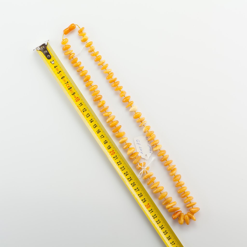 Natural Baltic Amber Yellow necklace. — image 1