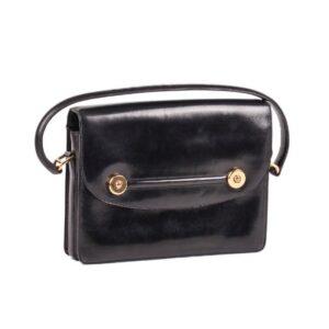 Rare Hermes bag in navy box calf leather from 1958-1960 — image 1