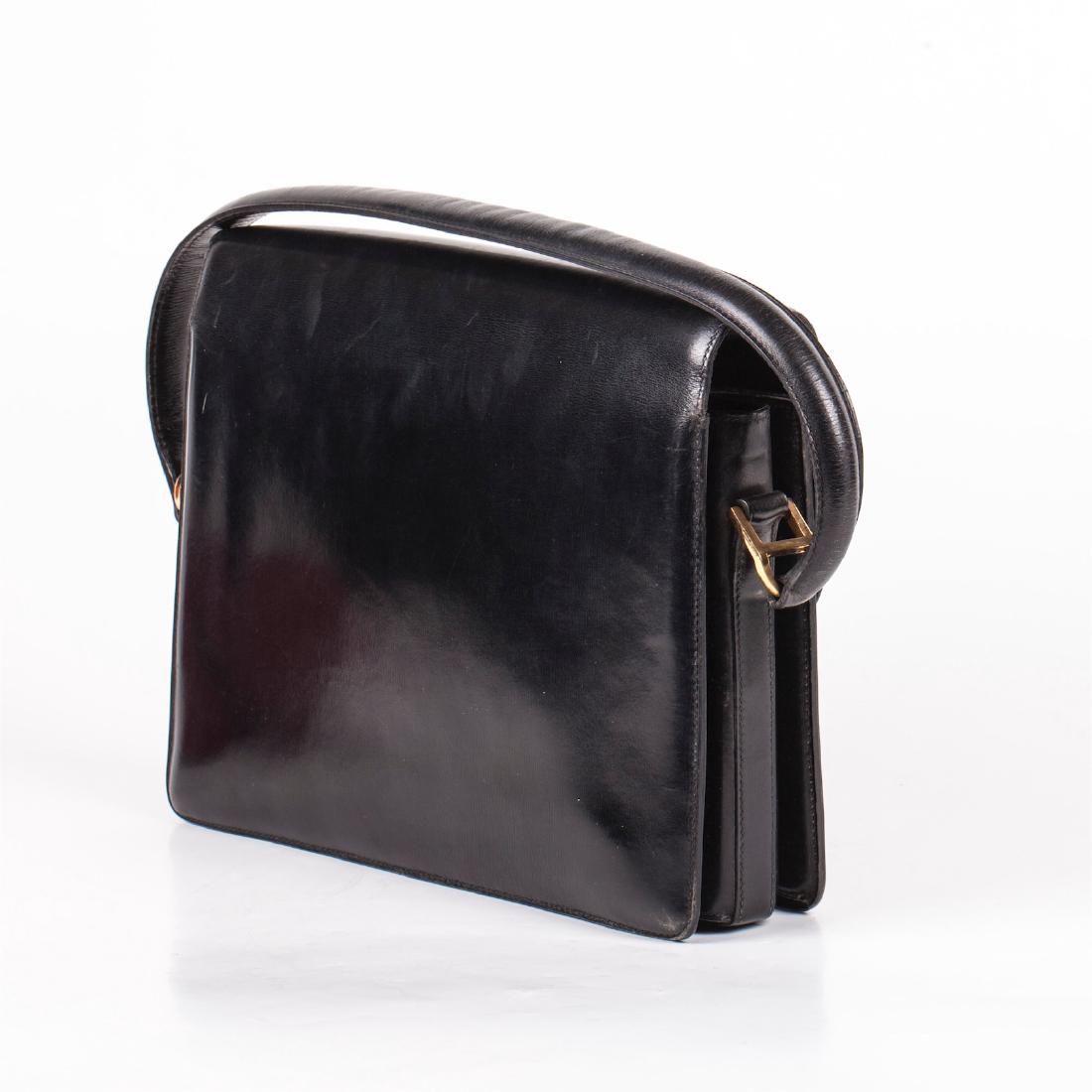 Rare Hermes bag in navy box calf leather from 1958-1960 — image 2