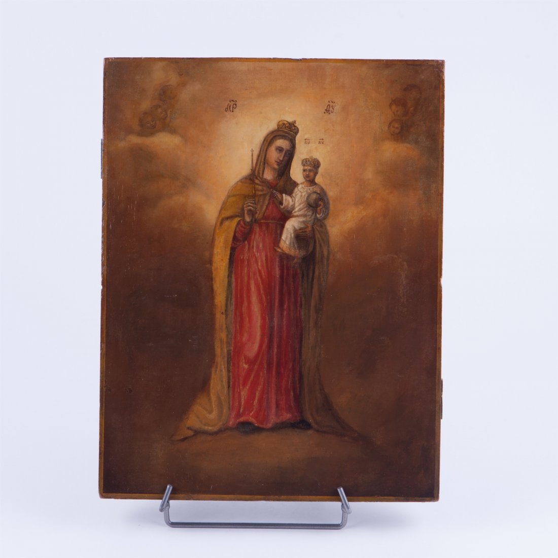Rare Russian Icon of Mother of God "Blessed Sky" — image 4