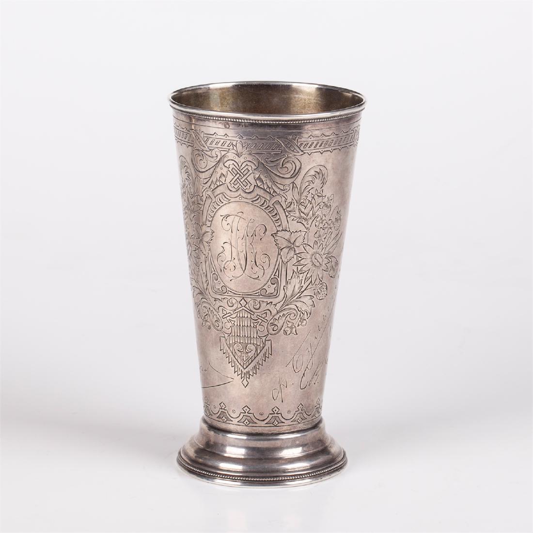 Russian presentation silver-gilt goblet — image 5