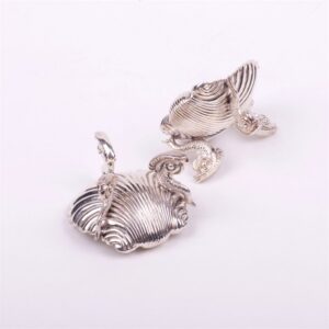 Silver 2 saltcellars. — image 4