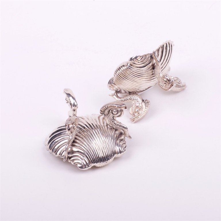 Silver 2 saltcellars. — image 4