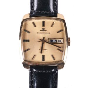 Jaeger Le Coultre rectangular automatic gold wristwatch — image 1