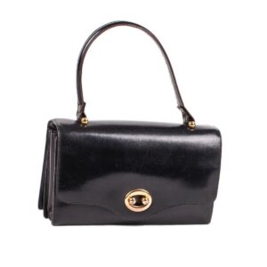 Rare "Boutonniére" Hermes bag in black box calf leather — image 1