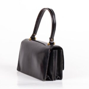 Rare "Boutonniére" Hermes bag in black box calf leather — image 2