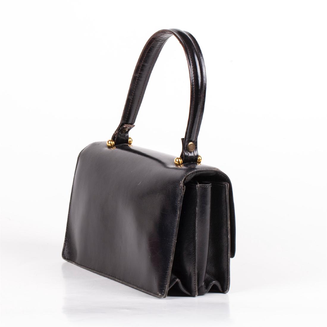 Rare "Boutonniére" Hermes bag in black box calf leather — image 2