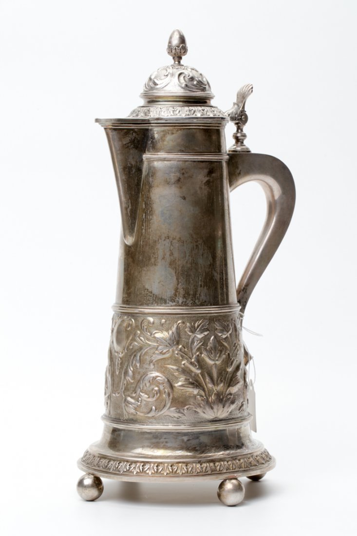 Russian Faberge silver jar. — image 2