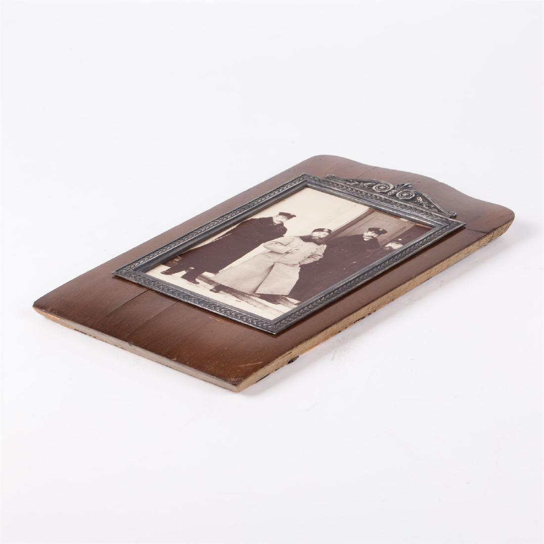 Russian Faberge wood and silver photo frame — image 4