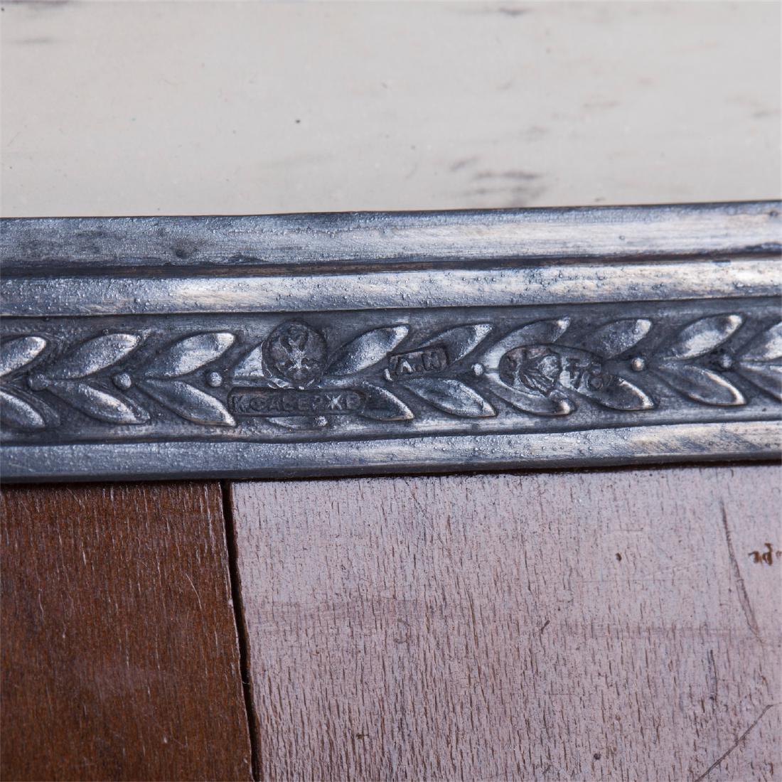 Russian Faberge wood and silver photo frame — image 5