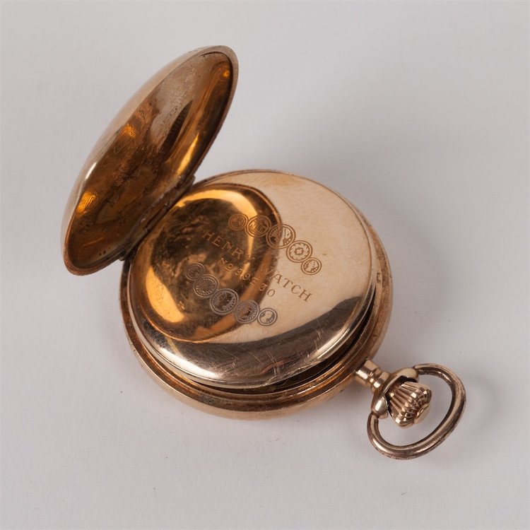 Gold ladies pocket watch "Henry Moser". — image 5