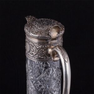Grand Russian silver and cut-glass carafe — image 4