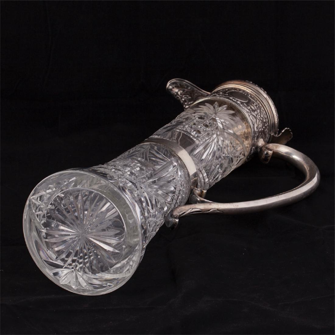 Grand Russian silver and cut-glass carafe — image 6