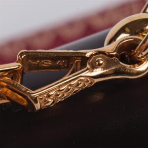 Rare Hermes "Sandrine" bag in box calf dark brown — image 5