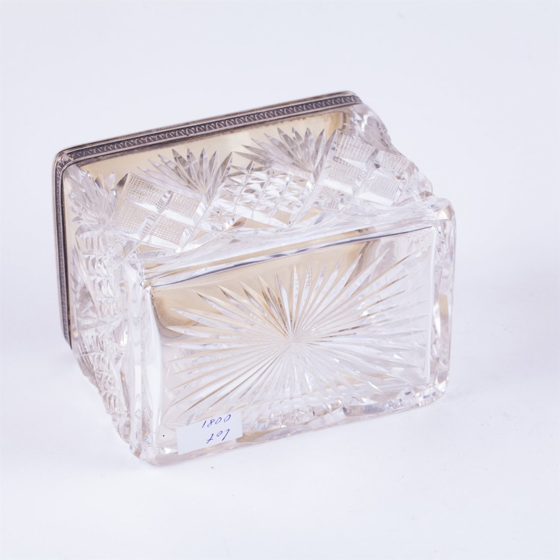 Russian crystal box with silver. — image 3