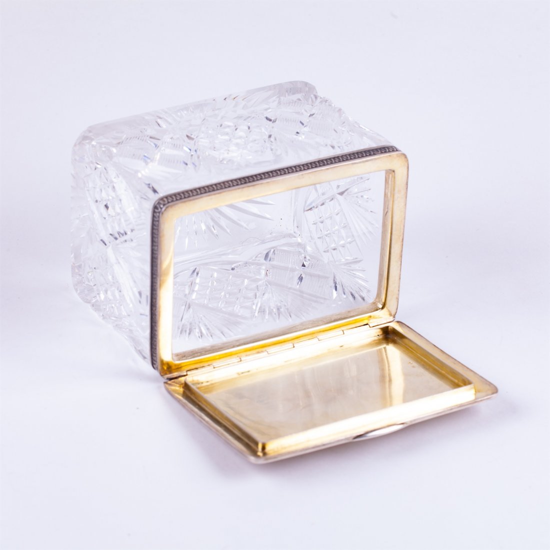 Russian crystal box with silver. — image 5