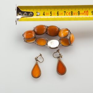 Screw On Clip Earrings and silver bracelet. — image 2