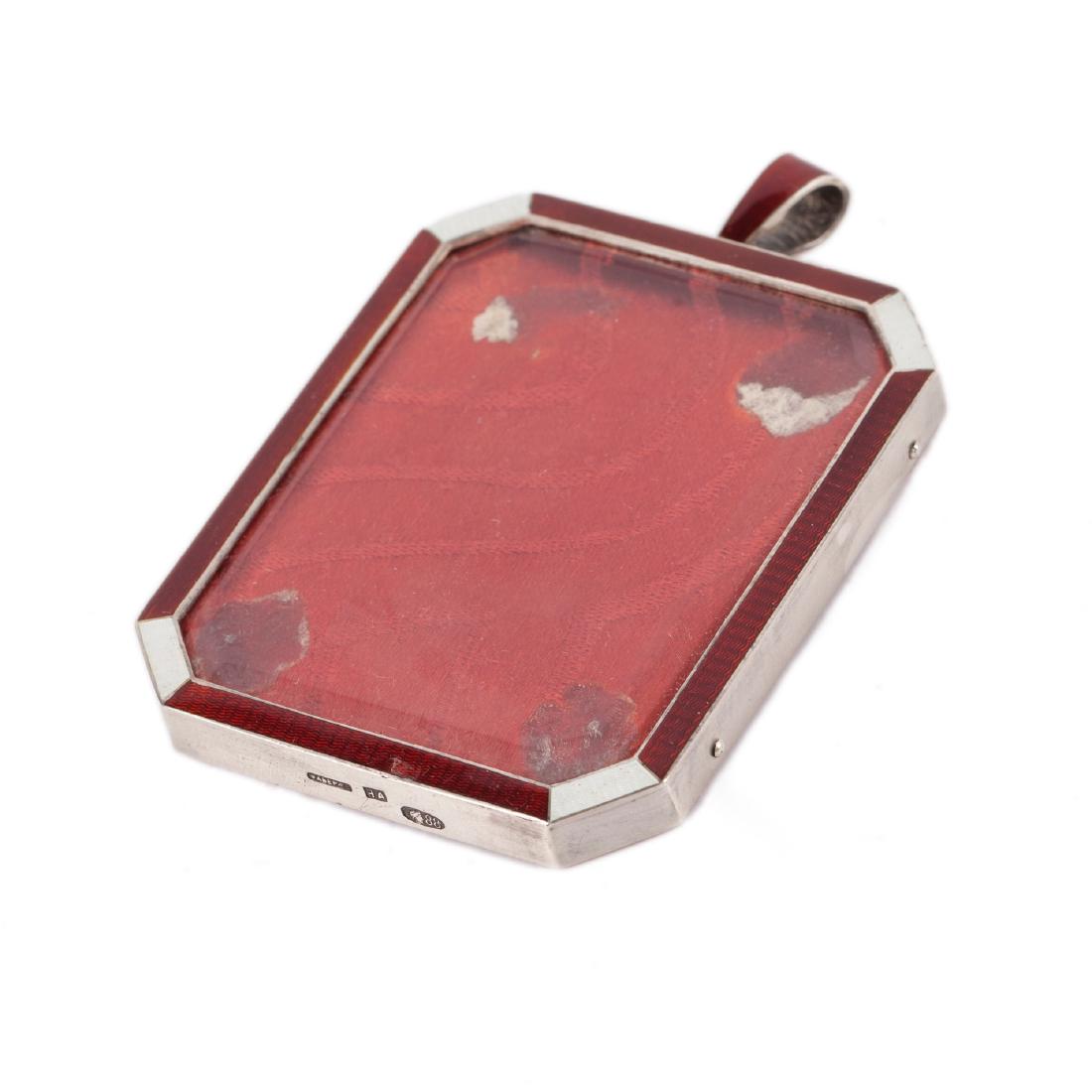 Faberge guilloche enamel photo frame in original box — image 2
