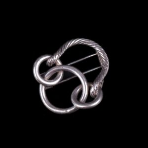Hermes sterling silver brooch, 1950's — image 1