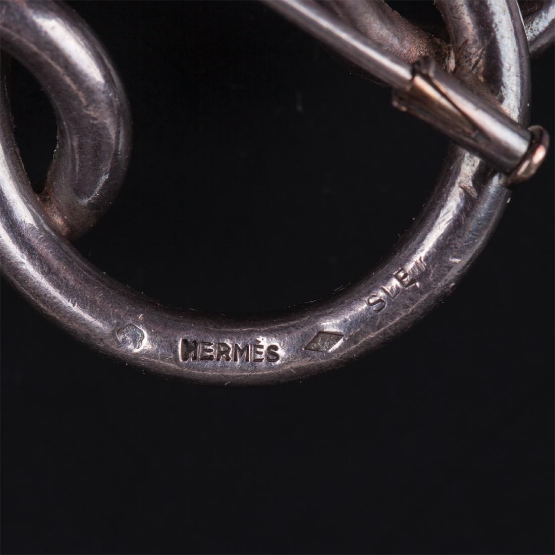 Hermes sterling silver brooch, 1950's — image 2