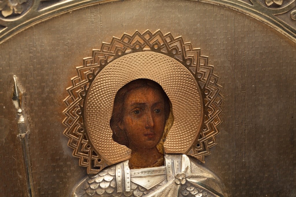 Russian Icon Saint Martyr George by Khlebnikov — image 2