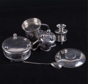 Russian silver tea set for one person — image 5