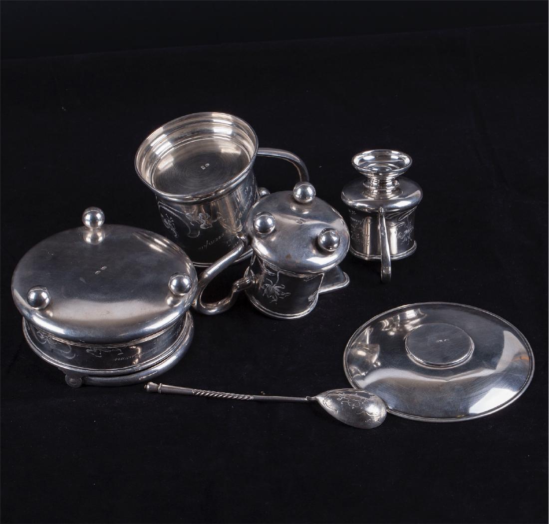 Russian silver tea set for one person — image 5