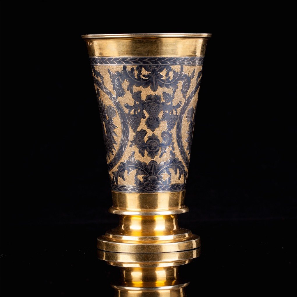 Rare huge Silver Russian beaker. Moscow, 1828. — image 2