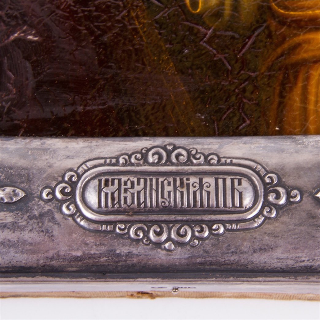 Russian Art nouveau Icon of Mother of God of Kazan — image 2