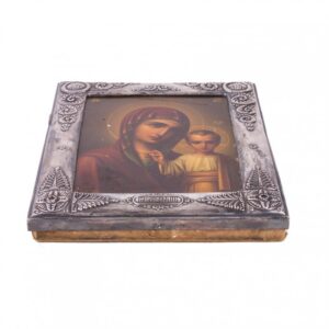 Russian Art nouveau Icon of Mother of God of Kazan — image 3