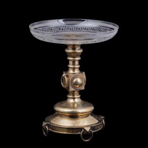 Russian Neoclassical silver-gilt and glass vase — image 1