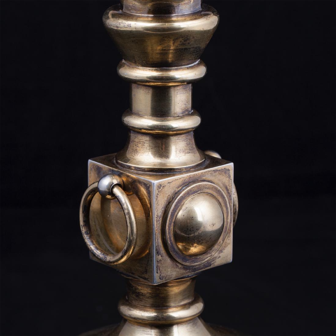 Russian Neoclassical silver-gilt and glass vase — image 3