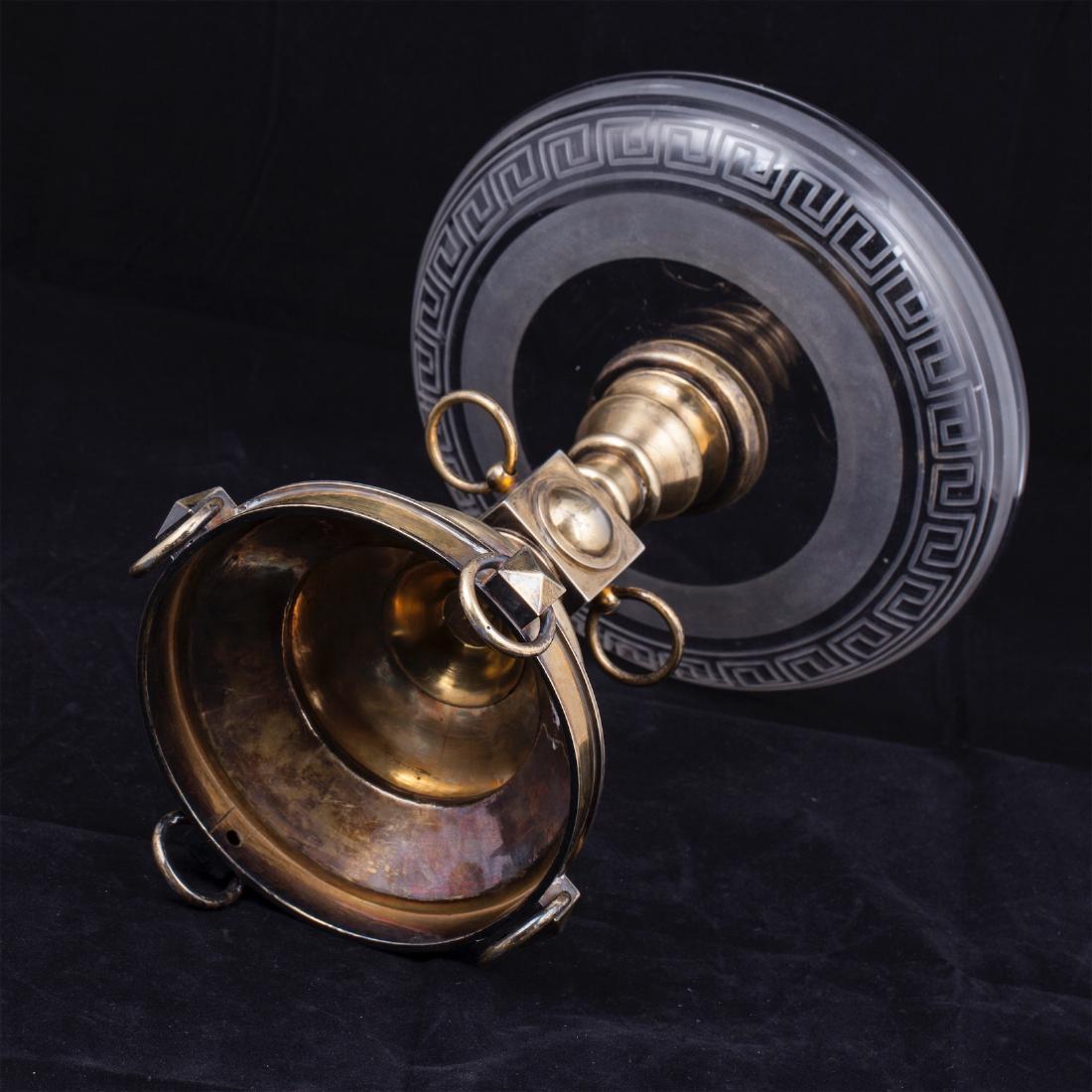 Russian Neoclassical silver-gilt and glass vase — image 5