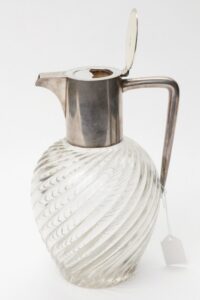 Russian silver and glass decanter. — image 1