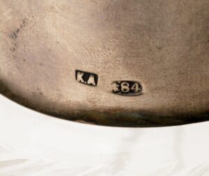 Russian silver and glass decanter. — image 3