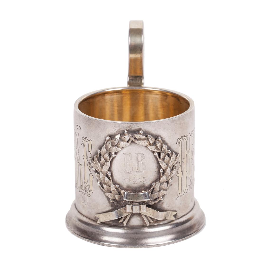 Russian silver tea glass holder — image 2