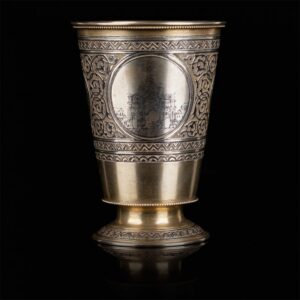 Beaker with views of Moscow. Vasiliy Semenov. 1879 yr. — image 1