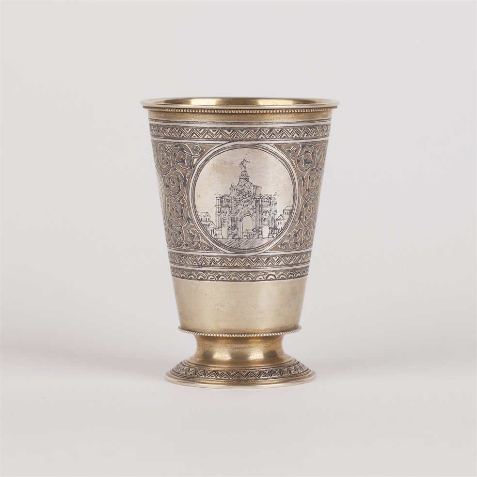 Beaker with views of Moscow. Vasiliy Semenov. 1879 yr. — image 3